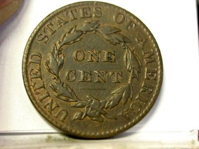 1823/2 XF CORONET HEAD LARGE CENT ID#S335  