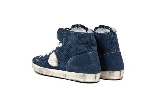 PHILIPPE MODEL Forato Alta   Denim/Bianco Tg. 44  