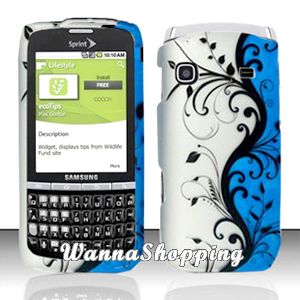 Hard Snap Cover Case 4 Samsung REPLENISH M580 Vine Blue  