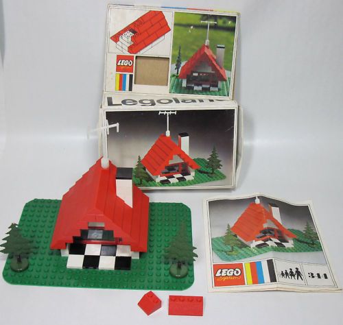 Lego 344 Bungalow Vintage Boxed 1969 Legoland Town Rare  