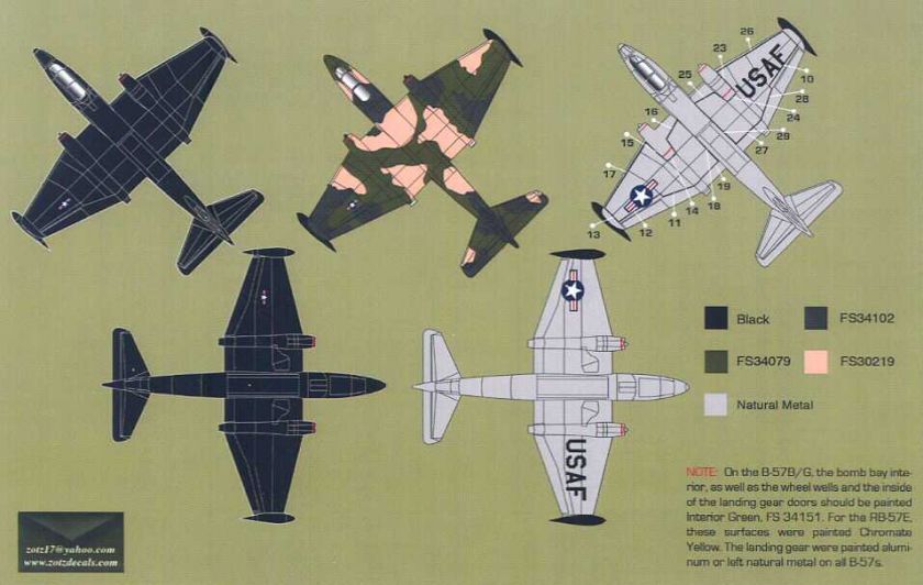 Zotz Decals 1/48 MARTIN B 57 CANBERRA IN VIETNAM  