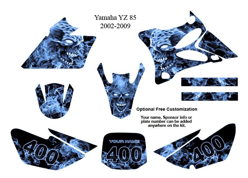 Yamaha YZ 85 MX Bike Decal Graphics Kit Zombie 9500B  