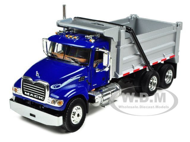   DUMP TRUCK BLUE/SILVER 1/64 DIECAST MODEL BY FIRST GEAR 60 0191  