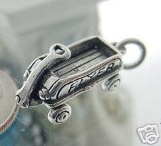 sterling silver *3D FLYER WAGON* charm 083  