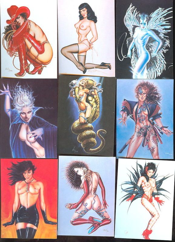   90 CARD SET PLUS PRISMATIC CHASE CARDS P1,2,3,4,5 & 6 BETTY PAGE 1992