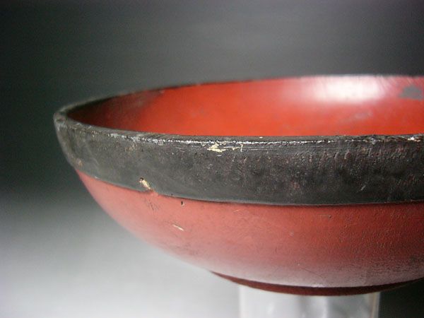 Japanese Old URUSHI HACHI lacquer tree bowl Edo period  