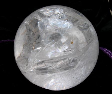 1520g NATURAL transparent QUARTZ CRYSTAL SPHERE BALL He  