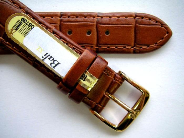 Di Modell Bali gold brown alligator print watch band  