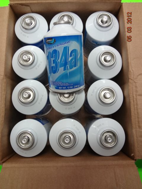 CASE R 134a 12   12 OUNCE CANS JOHNSENS 134a REFRIGERANT FREON R 