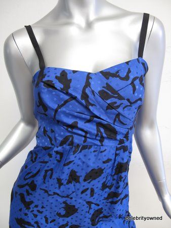 Yumi Kim BlueSilk Knee Length Spaghetti Strap Dress XS  