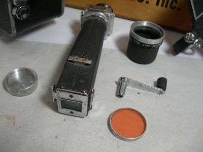 NICE PAILLARD BOLEX H16 16MM MOVIE CAMERA W/ YVAR 12.8 16MM AR LENS 