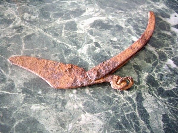 ANTIQUE 1700s ISLAMIC OTTOMAN EMPIRE IRON FOLDING KNIFE  