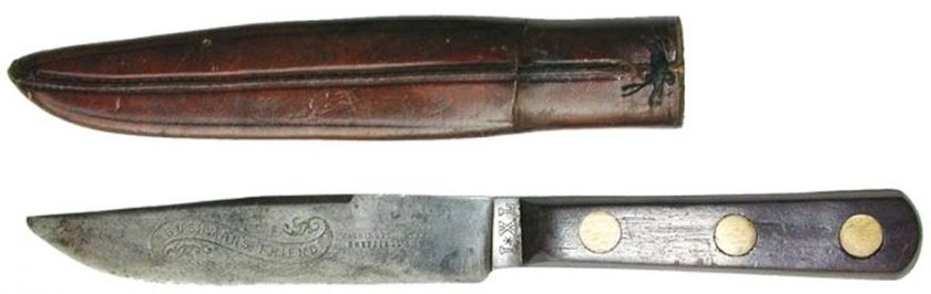 19thC. SHEFFIELD BOWIE KNIFE MADE FOR THE AMERICAN MARKET BY GEORGE 