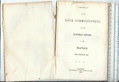 1847 New Hampshire Bank Commissioners Report on Banks in the State 