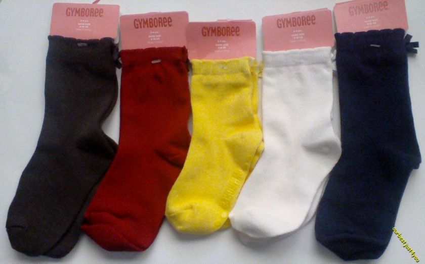 NWT Gymboree Girls BOW SOCKS BTS 2T 3T 3 4T 4 5 6 7 8 9  