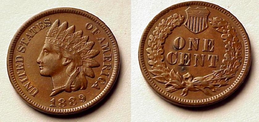 1889 INDIAN HEAD PENNY  CRISP PREMIUM COLOR & EYE APPEAL NO 