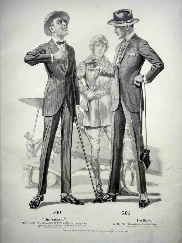 1919 antique FOLIO MEN FASHION CATALOG clothing uniform  