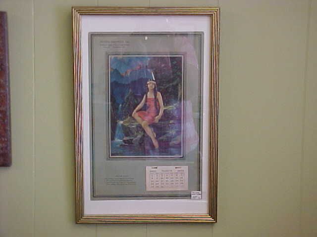 LOVELY 1925 INDIAN MAIDEN CALENDAR SALISBURY MISSOURI  