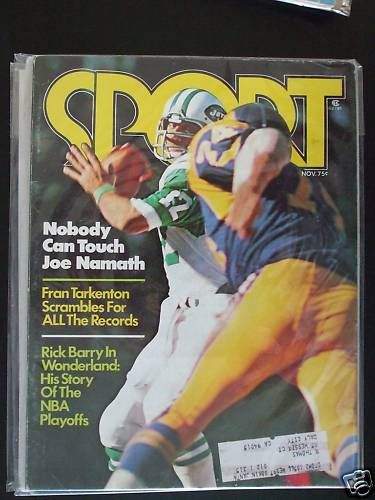1975 Sport Magazine New York Jets Joe Namath  