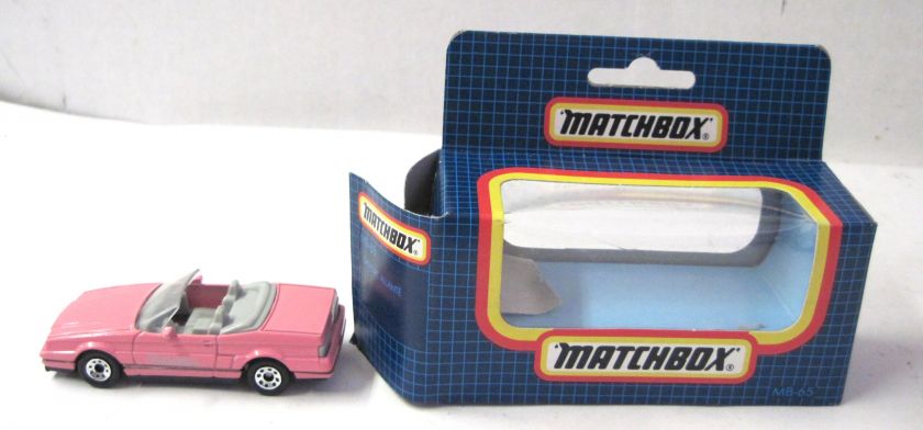 MATCHBOX DIECAST CAR MB 65 CADILLAC ALLANTE 1987  