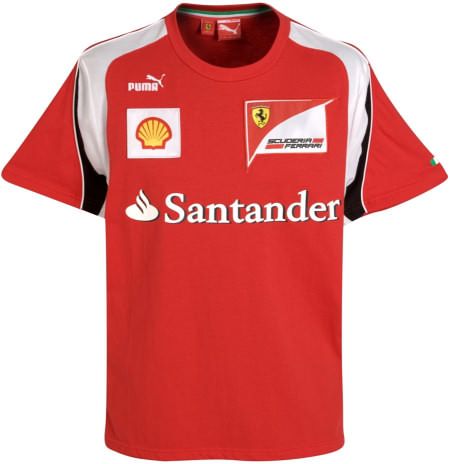 AUTHENTIC PUMA FERRARI 2011 RED TEAM T SHIRT  