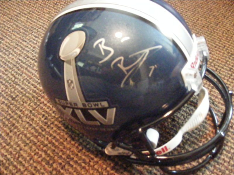 BEN ROETHLISBERGER AUTOGRAPHED SUPER BOWL 45 XLV FULL SIZE HELMET 