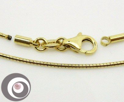 DETACHABLE CLASP 18K  YG OMEGA CHAIN NECKLACE  5.3GR.  