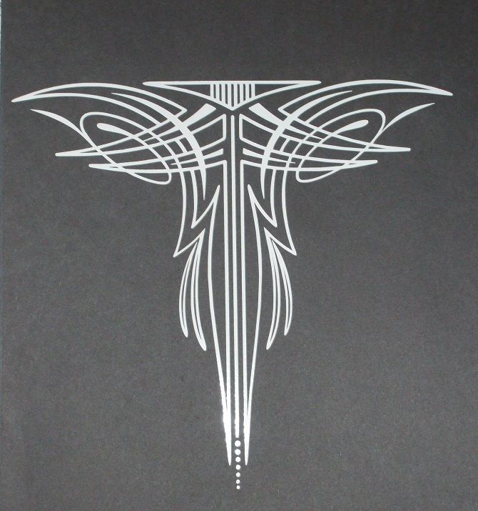 Pinstripe 06 Von Dutch Style Vinyl Decal 11.6x11  