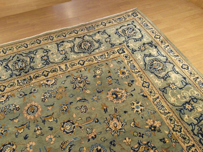 8x13 Handmade Carpet Antique Persian Kashan Wool Rug  