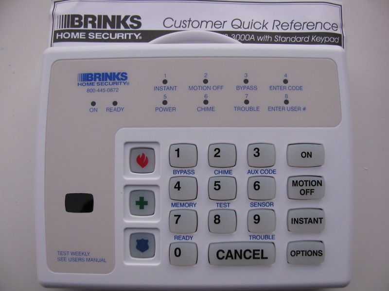 Brinks BHS 3112 Keypad LED IRDA 781410492493  