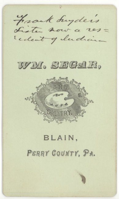 G03 334 Annie / Minnie Snyder, Franks sister  Perry Co, PA & IN 