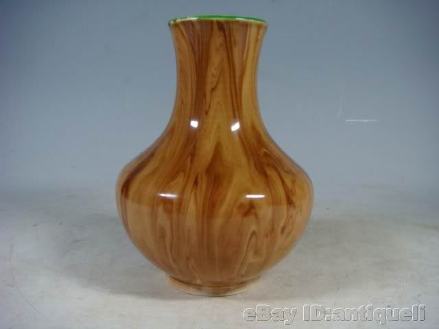 beautiful wood grain glaze porcelain vase  