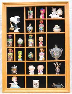   Box Display Case ( 22 Openings), Solid wood, glass door