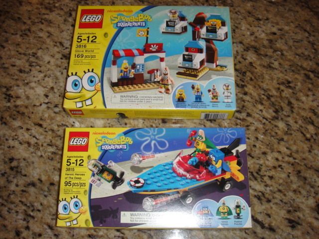 LEGO SPONGE BOB SETS 3815 + 3816 (7) Mini figs NIB  