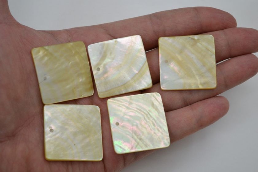 GOLDEN MOTHER OF PEARL MOP SHELL INLAY BLANK 30MM 5 PCS #T 394  