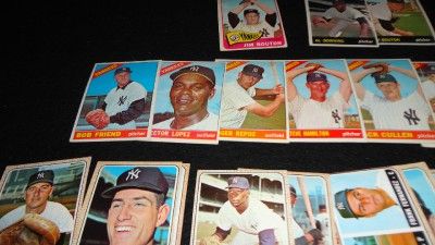 1960S TOPPS YANKEES CARD LOT 65 CT 1965 1966 1968 BOB FRIEND MEL 