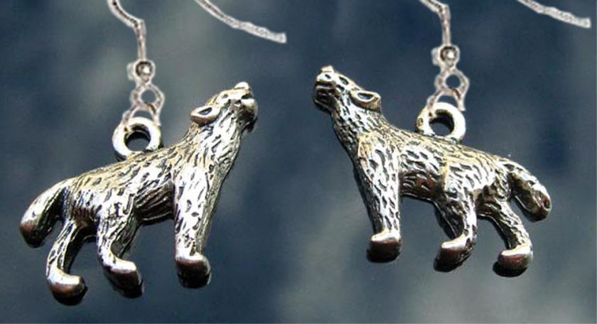 WEREWOLF WOLF HOWLING EARRINGS @ Gothic Costume Jewelry  