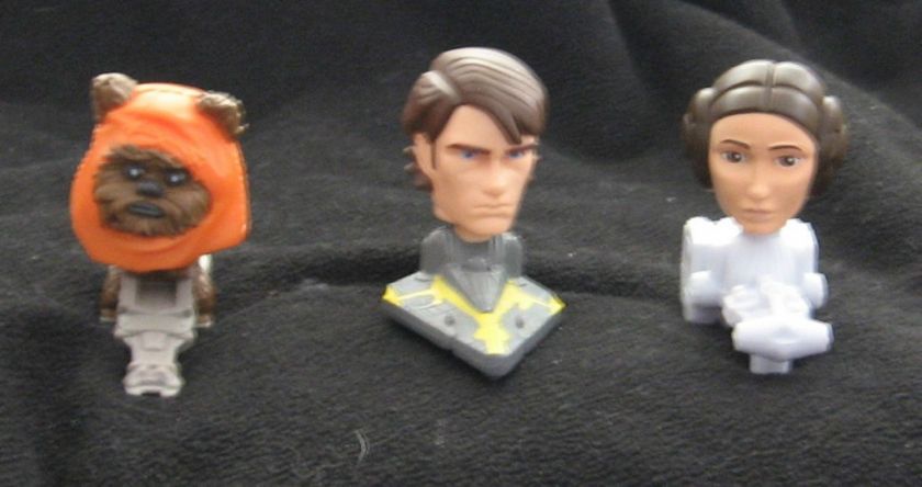 2008 MCDONALDS L0T 0F 3 STAR WARS BOBBLE HEADS  