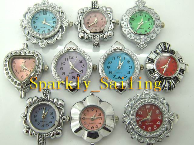 10PcsXMixed Styles Quartz Silver Watch Faces Freepost  