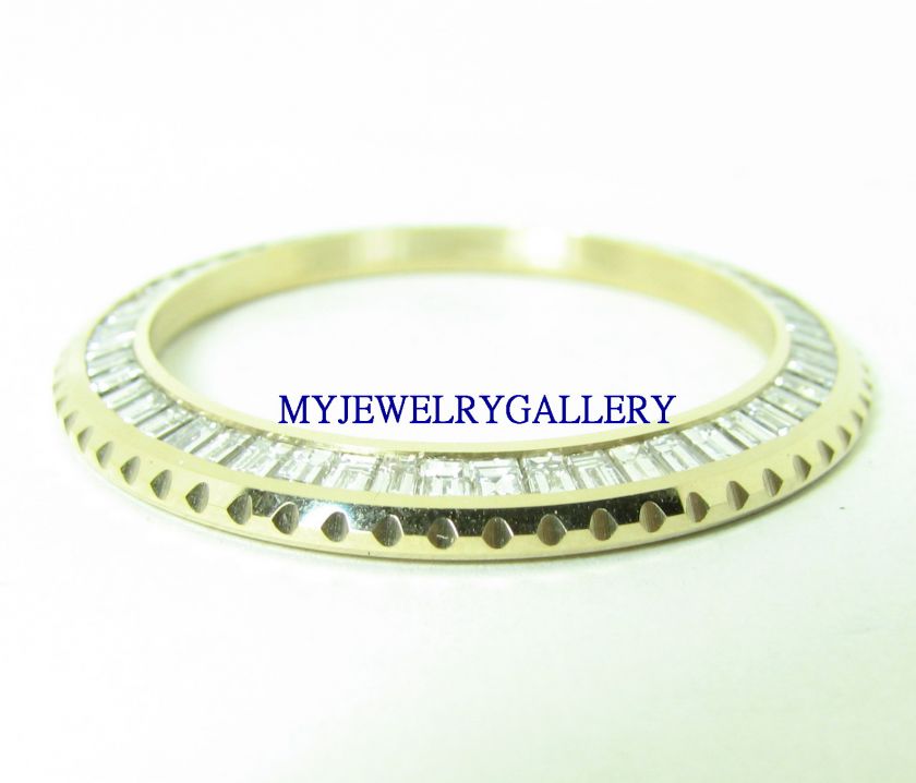 18KY GOLD DIAMOND BEZEL FOR ROLEX GMT GMT II SUBMARINER  