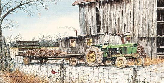 Winter On The Farm Tractor John Ward Framed Picture Art  