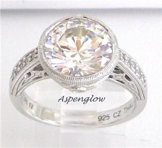 TACORI EPIPHANY DIAMONIQUE 4ct BLOOM SOLITAIRE ENGAGEMENT RING 8 