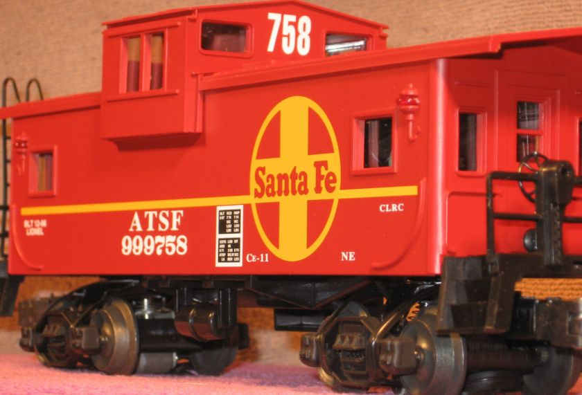 LIONEL #6 52102 SANTA FE RAILWAY EXTENDED VISION RED CABOOSEsw 