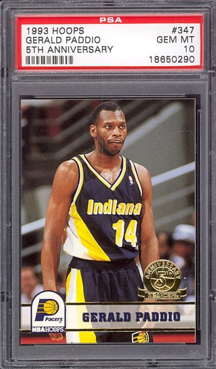 1993 Hoops 5th Anniversary Gerald Paddio PSA 10 pop 1  