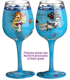 Hand Painted Wine Glass Bottoms Up Wild Wild West  