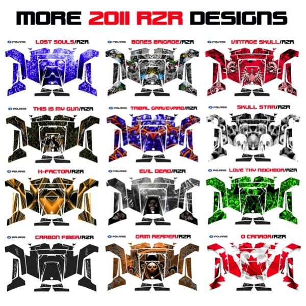 GECKOWRAPS POLARIS RZR S 4 GRAPHICS DECAL CARBON FIBER  