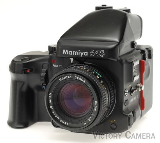 Mamiya 645 Pro TL Camera AE Metered Prism FE401 Winder 80mm N  