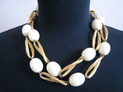 VINTAGE 1973 CHRISTIAN DIOR GERMANY LONG NECKLACE SGND  