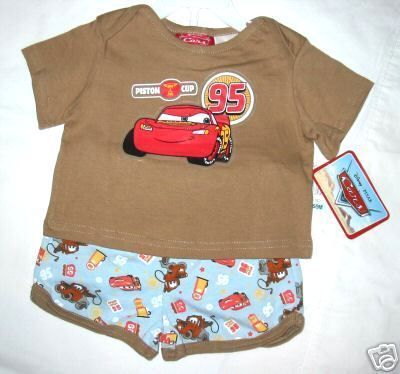 BOYS 3 6 or 6 9 MONTHS Disney Pixar Cars Brown PLAYSET  