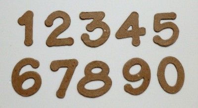 Raw/Bare Chipboard Lollipop Uppercase Alphabet Set 57pc  